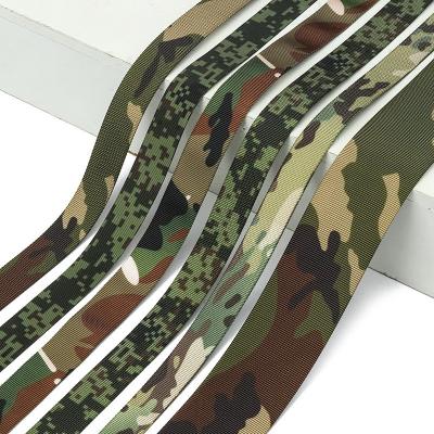 China Printed Camouflage Webbing Multi-pattern Thickened Nylon Outdoor Vest Infrared Resistant Wear-resistant Matte Flame-retardant Webbing for sale