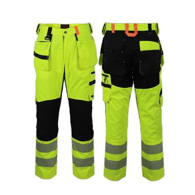 China Custom Fluorescent Flame-Resistant Work Pants Colorblock Design Durable Breathable for sale