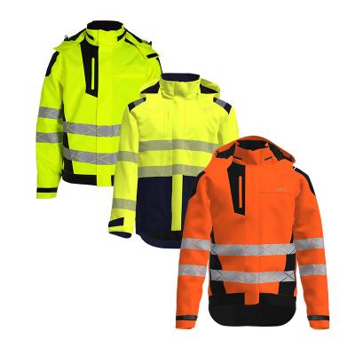 Cina Giacca a cappuccio fluorescente da donna Cappotto a misura resistente alle fiamme Alta visibilità Abbigliamento in giallo resistente alle fiamme in vendita