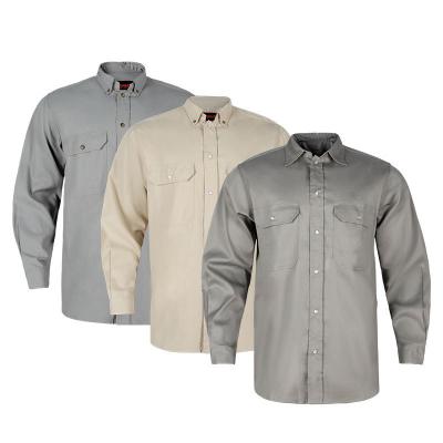 China Cotton Flame-Resistant Fabric Shirt Fireproof Arc-Resistant Shirt  American Style Flame-Resistant Workwear for sale