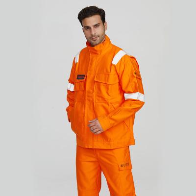 China Custom Workwear Pure Cotton Coveralls Safety Uniforms Flame-Resistant Anti-Static Welding Workwear Set for sale