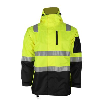 China Waterproof Coated Workwear Manufacturer High-Visibility Yellow Outdoor Jackets For Europe And America for sale