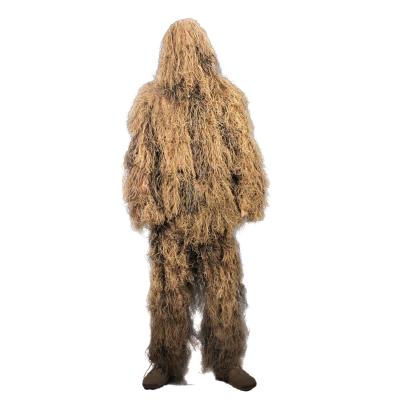 China Traje durable de Ghillie del camuflaje con la hierba reforzada del desierto del arbolado del cuello en venta