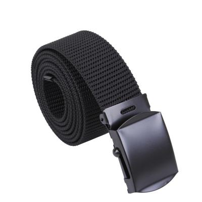 China Tactical Combat Webbing Belt Black Khaki Metal Buckle Mens Military Belt for sale