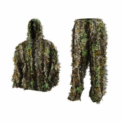 China A floresta do poliéster camufla ternos exteriores da folha da pressão 3D do terno de Ghillie à venda