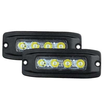 China 12W 10-30V Flush Mount LED Work Light Bar Spotlight Flood Lamp Driving Fog Light 4wd Offroad Car Led Driving Light for sale