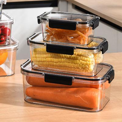 China BPA Free Premium Food Grade Food Grade Food Storage Containers Organizer Bins Lid Bins Lid Storage Container Airtight Stackable Plastic Set for sale