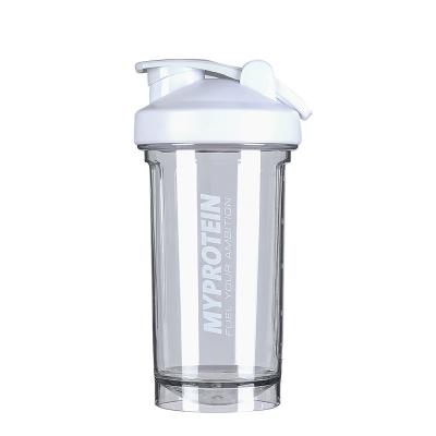 China 500ml Viable Single Wall Plastic Water Bottle BPA Free Shaker Bottle Plastic Gym Drinking Bottle With Rope for sale