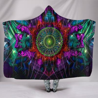 China Anti-pilling 2020 Simply Epic Colorful Mandala Flower Premium Hooded Blanket 3D Praise Kaleidoscope Abstract Sweatshirts for sale