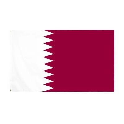 China Health Care Institute Custom Printing Polyester Qatar Country National Flag for sale