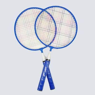 China Hot Selling Rainbow String Safety Kids High Quality Steel Badminton Racket Raket for Game and Training for sale