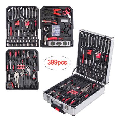 China Multifuction Tool 399pcs Tool Kit in Telescopic Case Aluminum Trolley for sale