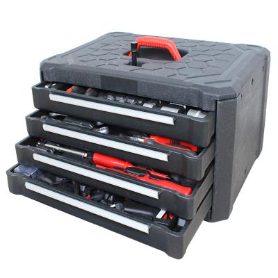 China Portable Aluminum 186pc Auto Repair Craft Tool Kit Trolley Case for sale