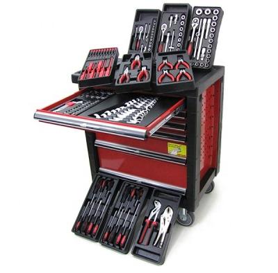 China 170PCS Auto Car Repair Trolley Cabinet With Toolbox Set For Auto Repair Germany Design for sale