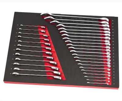 China Repair Professional 34 Piece Wrench Set Foam Inlay For Tool Trolley for sale