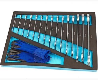 China Repair Professional 16 Piece Wrench Set Foam Inlay For Tool Trolley for sale