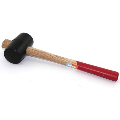 China Cover Hammer Ash Wood Handle Rubber Mallet Oil Proof Rubber Hand Wooden Handle for sale