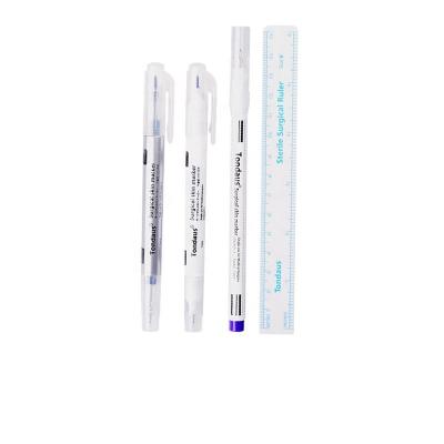 China Skin Marker Pen for PMU Good Quality Double Tip Disposable Double Seeds Body White Skin Tips Sterile Microblading Paint Marker Pen for sale