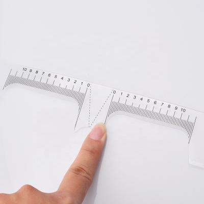 China Permanent Makeup Eyebrow Tracing Shape Free Sample Plastic Microblading Eyebrow Measurement Ruler for sale