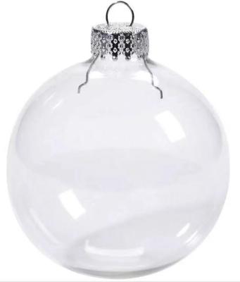 China Eco-friendly Dongguan In Stock 100 Wholesale 8cm Clear Glass Christmas Ball for sale