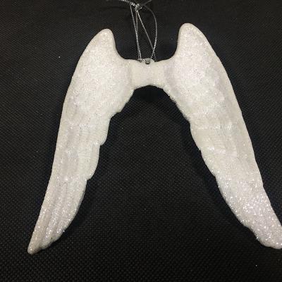 China White Plastic Christmas Decoration Dongguan Angel Wings 15cm For Festival Decorations for sale