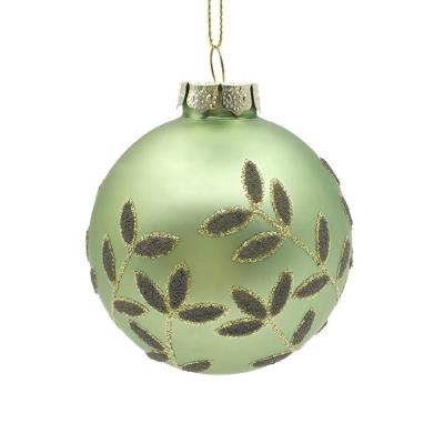 China Hand Paint 2021 Hot Sales Dongguan 80mm Handmade Glass Ball For Christmas for sale