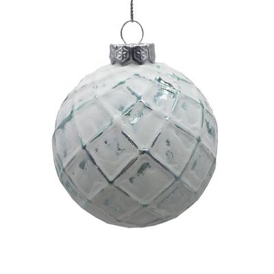 China Hand Paint 2021 New Products Dongguan 8cm Christmas Glass Round Ball For Festival Decorations for sale