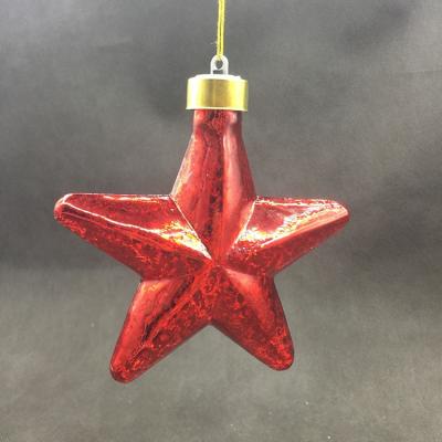 China Hand Paint 2021 New Products Dongguan Starfish Shape Christmas Ornaments With Led Light For Festival Decoration for sale