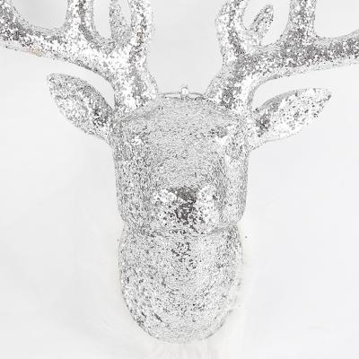 China 2019 Hot Sale Handmade Christmas Tree Ornaments Deer Delicate Silver Hanging Head for sale