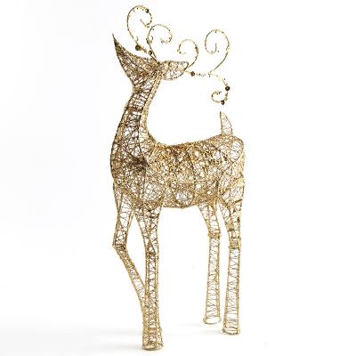 China Handmade Dongguan Personalized Custom 40cm Iron Deer Christmas Decoration Ornament for sale