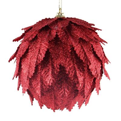 China Dongguan Christmas Tree Decoration Handmade Hanging Ornament Handmade Christmas Tree Ball Red for sale