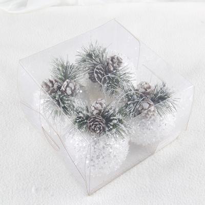 China 2019 Hot Sales Dongguan Handmade Christmas Ornament Ball Handmade Christmas Tree Snow Ball for sale