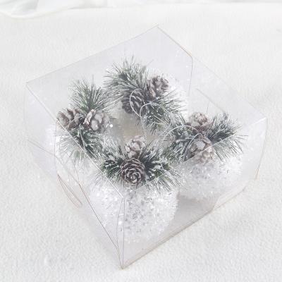 China China Handmade Wholesale Handmade Christmas Foam Decorative White Ball Christmas Tree Decoration Ornament for sale