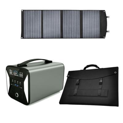 China Sistema de energía solar impermeable que carga el pequeño equipo doblado flexible del panel solar de la emergencia del paquete 100w 200W en venta