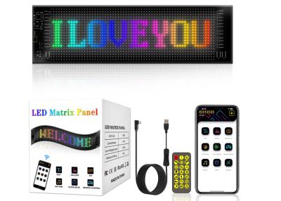 China App Control LED Sign Board 20*64 Flexível USB Programável Custom Scrolling Message Sinais de carro Display Digital à venda