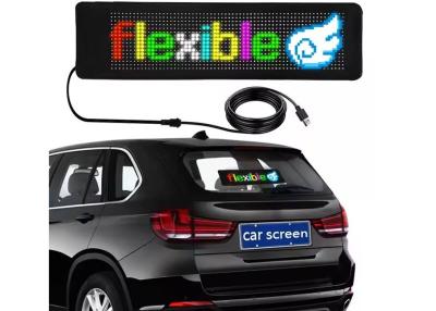 China Programmable DIY Scrolling Text 5V USB Wireless Control RGB Flexible LED Car Sign For Advertising for sale