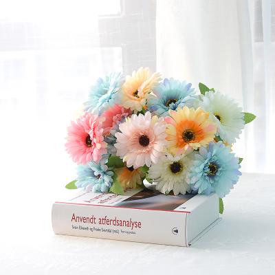 China Nordic New Fashion Artificial Flower For Office Home Decor Gerbera Bouquet Chrysanthemum Sunflower Silk Flowers Hot Selling for sale