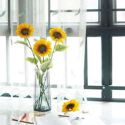 China Nordic factory wholesale handmade simulation flower sunflower wedding artificial flowers for decoration for sale