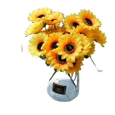 China Nordic factory wholesale handmade simulation flower sunflower wedding artificial flowers for decoration for sale