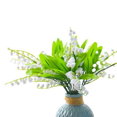 China Silk+plastic artificial lily of the valley plastic flowers are used for living room decoration, room decoration, party decoration, for sale