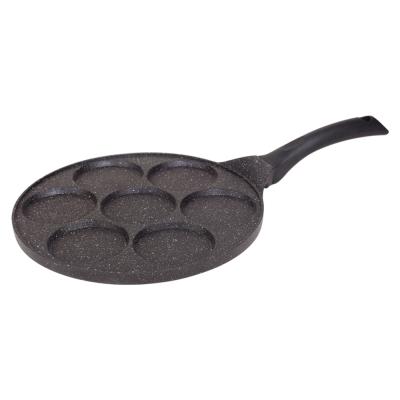 China Small Stir Traditional Electric Dumpling Divided Heart Shaped Marble Stone Frying Pan for sale