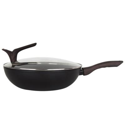 China Chinese Saucepan 30cm Ring Induction Carbon Steel Wok Auto Burner Viable Station for sale