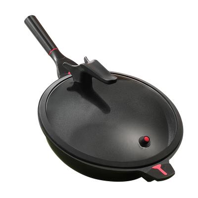 China Commercial Kitchen Gas Die Cast Aluminum Non Stick Low Pressure Cooking Frying Pan Wok for sale