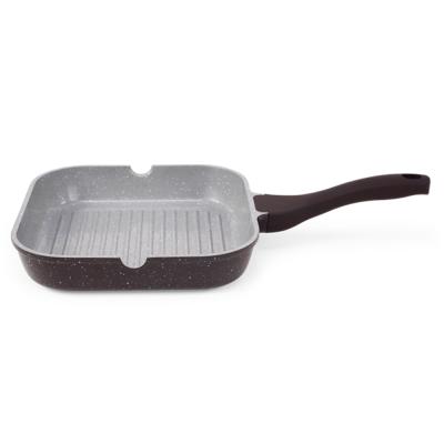 China Stored Hot Multi Korean Barbecue Square Non Stick Double Stove Cast Iron Grill Pan for sale