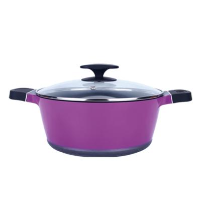 China Stocked Ceramic Insulated Hot Pot Food Warmer Set Aluminum Pots Casserole With Lid for sale