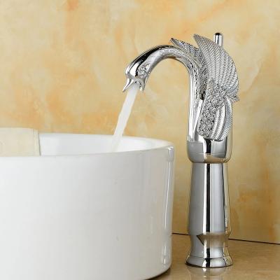 China New Black Basin Faucet Sink Faucet Solid Brass Metered Design Basin Mixer Hot And Cold Single Taps Faucet for sale