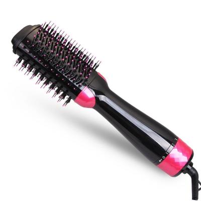 China Ionic professional portable electric straightening detangling hair dryer with comb hair dryer and hair straightener for sale