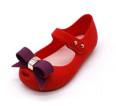 China PVC Cloth Bow Knot Sold Mini Color Kids Sweet Girl Melissa PVC Jelly Shoes for sale