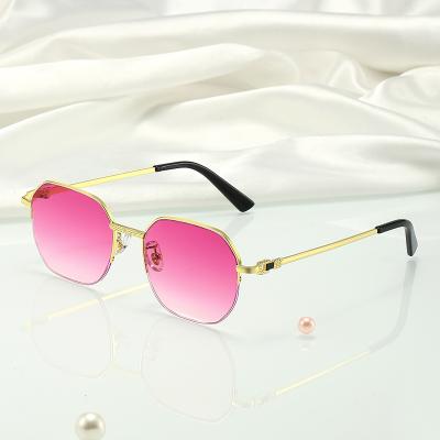 China 2021 Rimless Men's Vintage River HBK Sunglasses Fashion Women Sun Glass Rectangle Square Sunglasses Men for sale