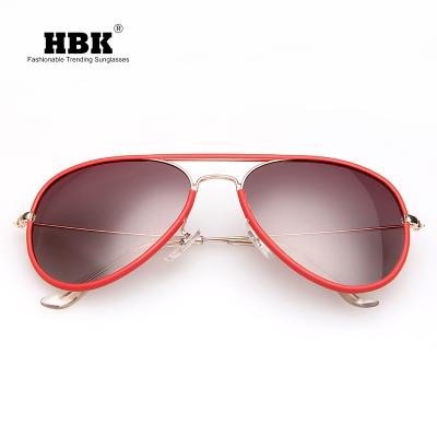 China Wholesale HBK 2021 Fashion Sunglasses Colorful Metal Lens Reflective Coating Classic Trendy Sunglasses Polarized UV400 PM0167 for sale